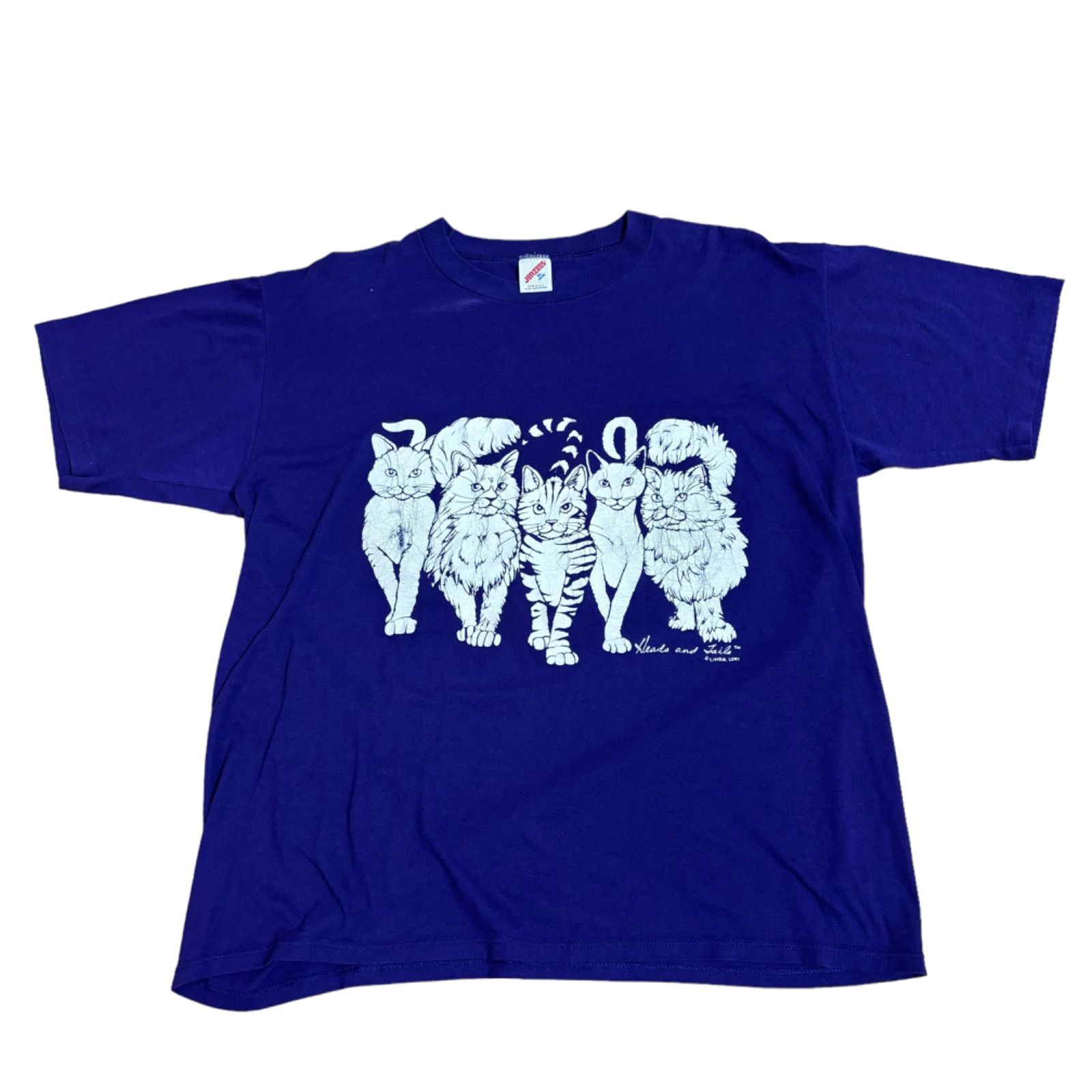90s 猫 両面プリント tシャツ オニータ usa製 あいみょん着用 あいみょん着用 USA製 アメリカ製 90s ネコ 両面 Tシャツ Jerzees