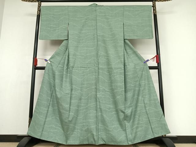 平和屋着物●結城紬　100亀甲　横段花文　正絹　逸品　AAAU8351zg 平和屋着物○結城紬 100亀甲 横段花文 正絹 逸品 AAAU8351zg