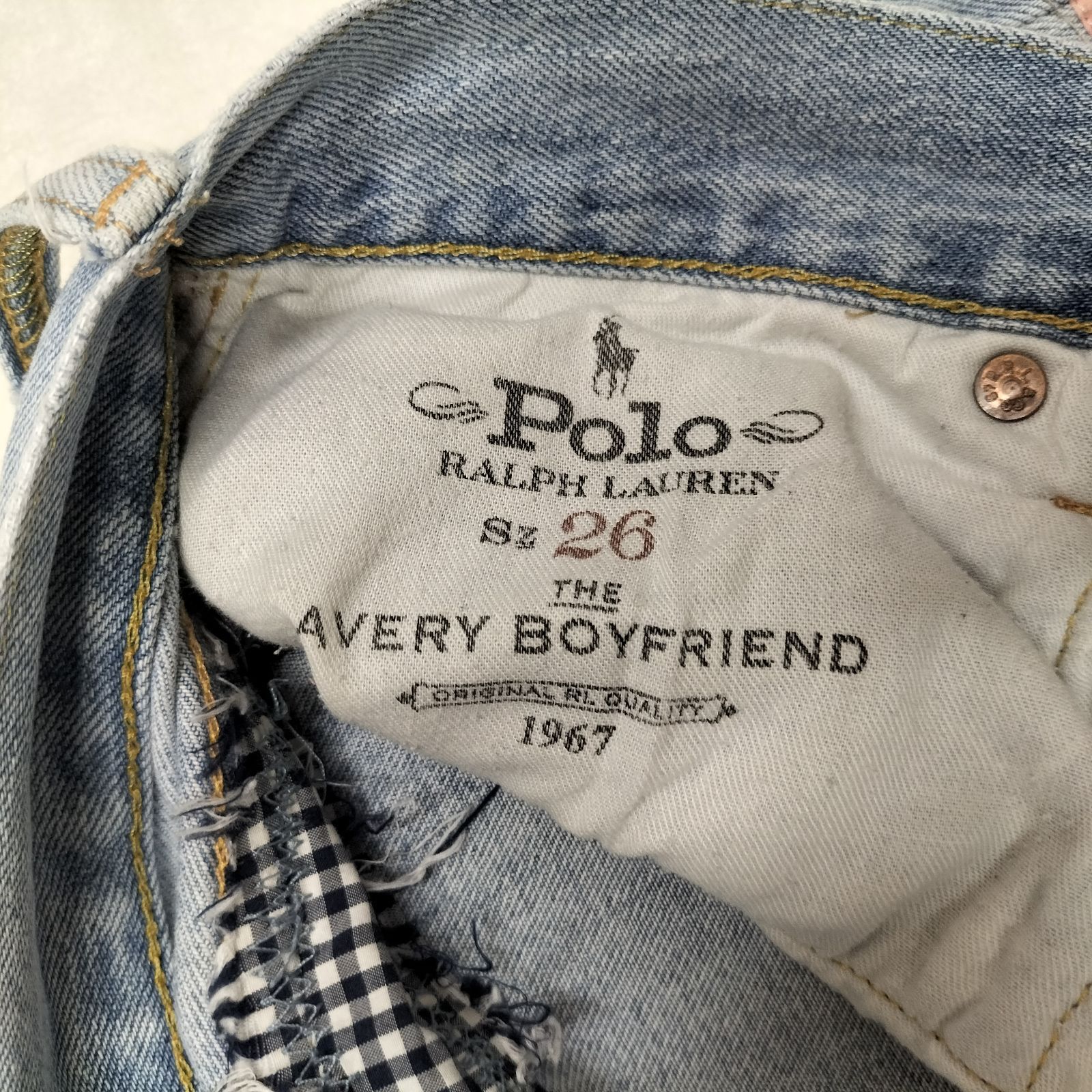 172】POLO ラルフローレン パッチワーク ボーイフレンドデニム