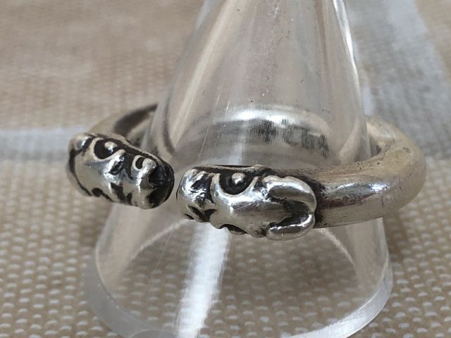 クロムハーツ ダブルドッグ リング インボイス原本 銀座店］CHROME