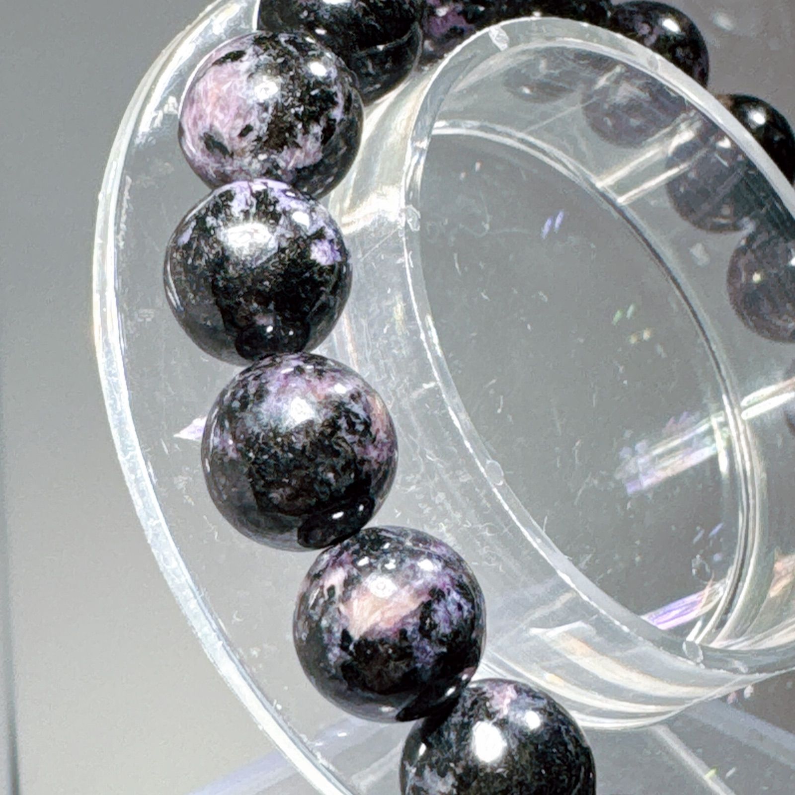 ブラックスギライトブレスレットNO25-2382