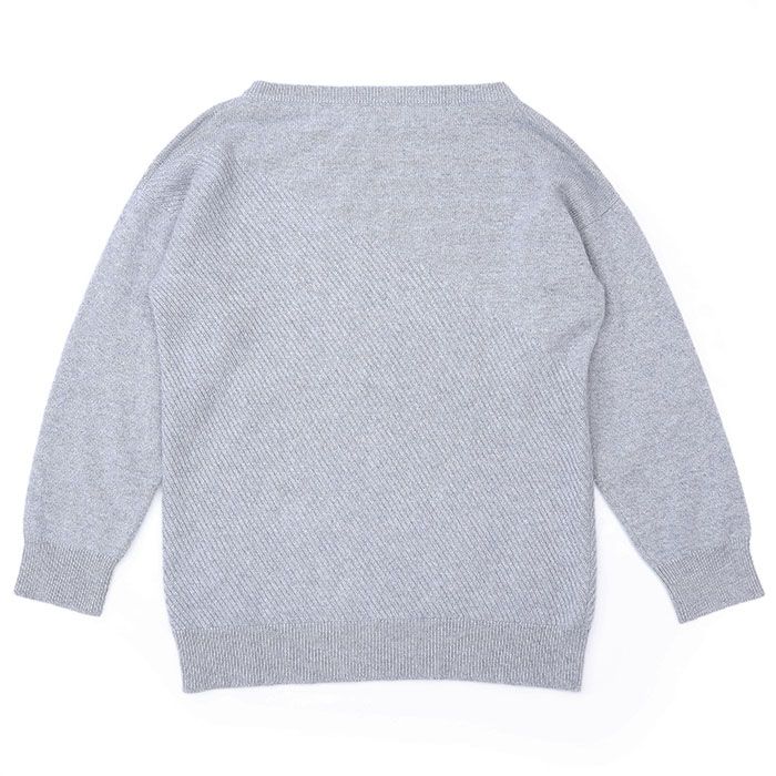 【美品】HERMES エルメス セーター ニット 2018AW H ロゴ チャーム カシミヤ100％ クルーネック ミドルゲージ 切り替え 長袖 プルオーバー トップス レディース サイズ 36 グレー 灰色 英国製 美品】HERMES エルメス セーター ニット 2018AW H ロゴ チャーム