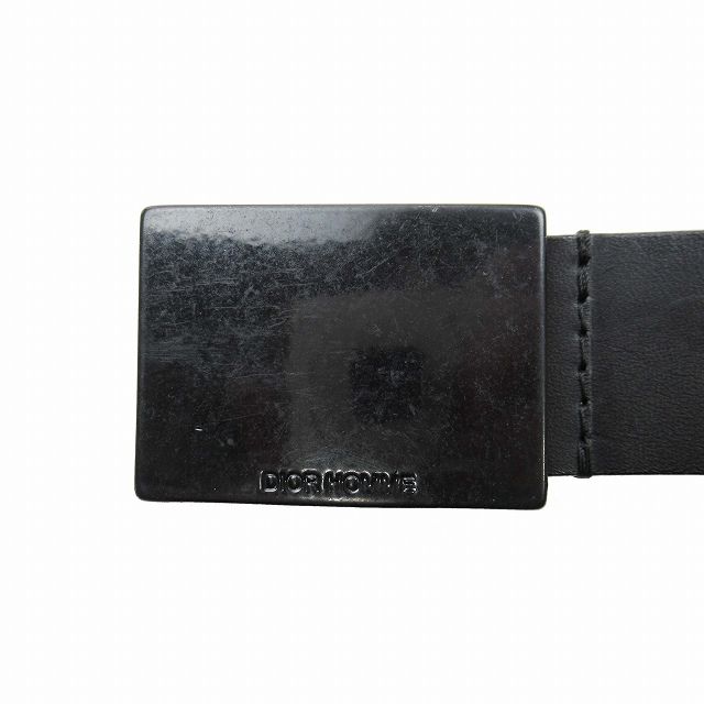 ディオールオム Dior HOMME ロゴ刻印 プレートバックル レザー ベルト