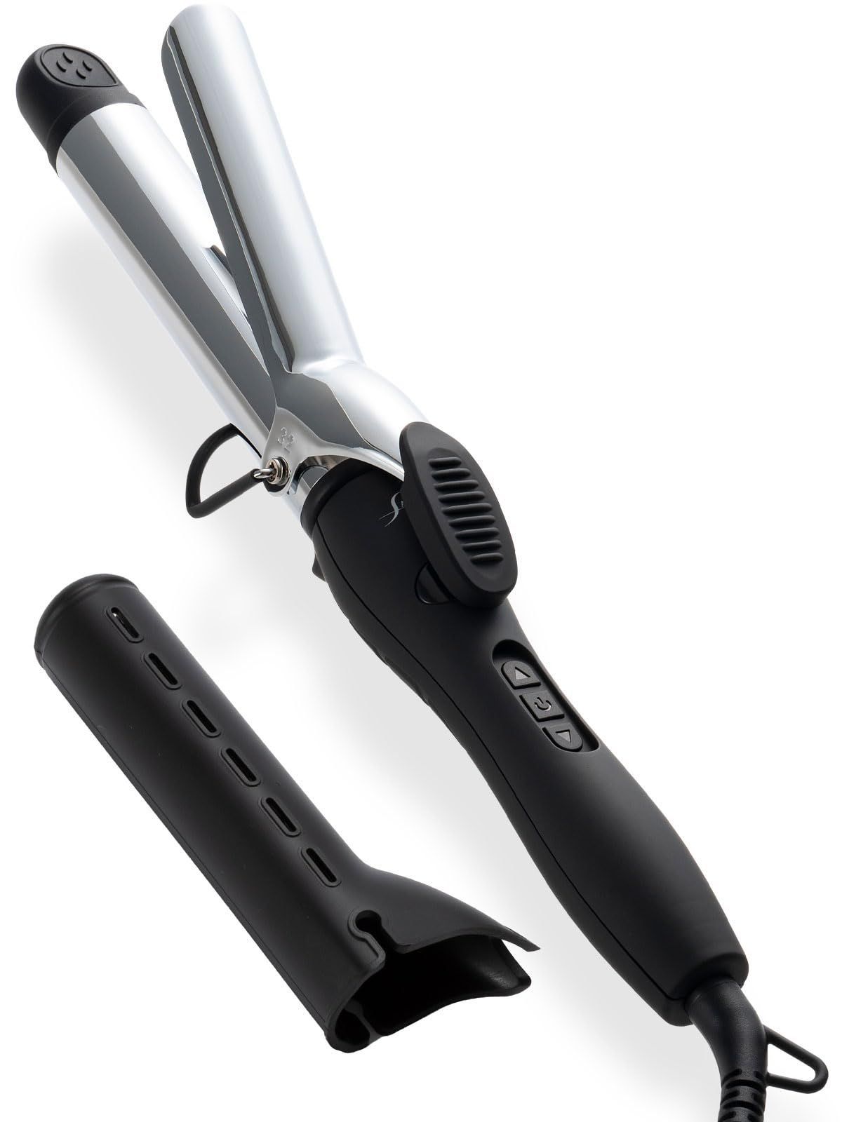 【在庫処分】カール ヘアアイロン コテ サロンムーン 32mm ダブル マイナスイオン 海外対応 SALONMOON 80～220 (29段階) シリコンケース付