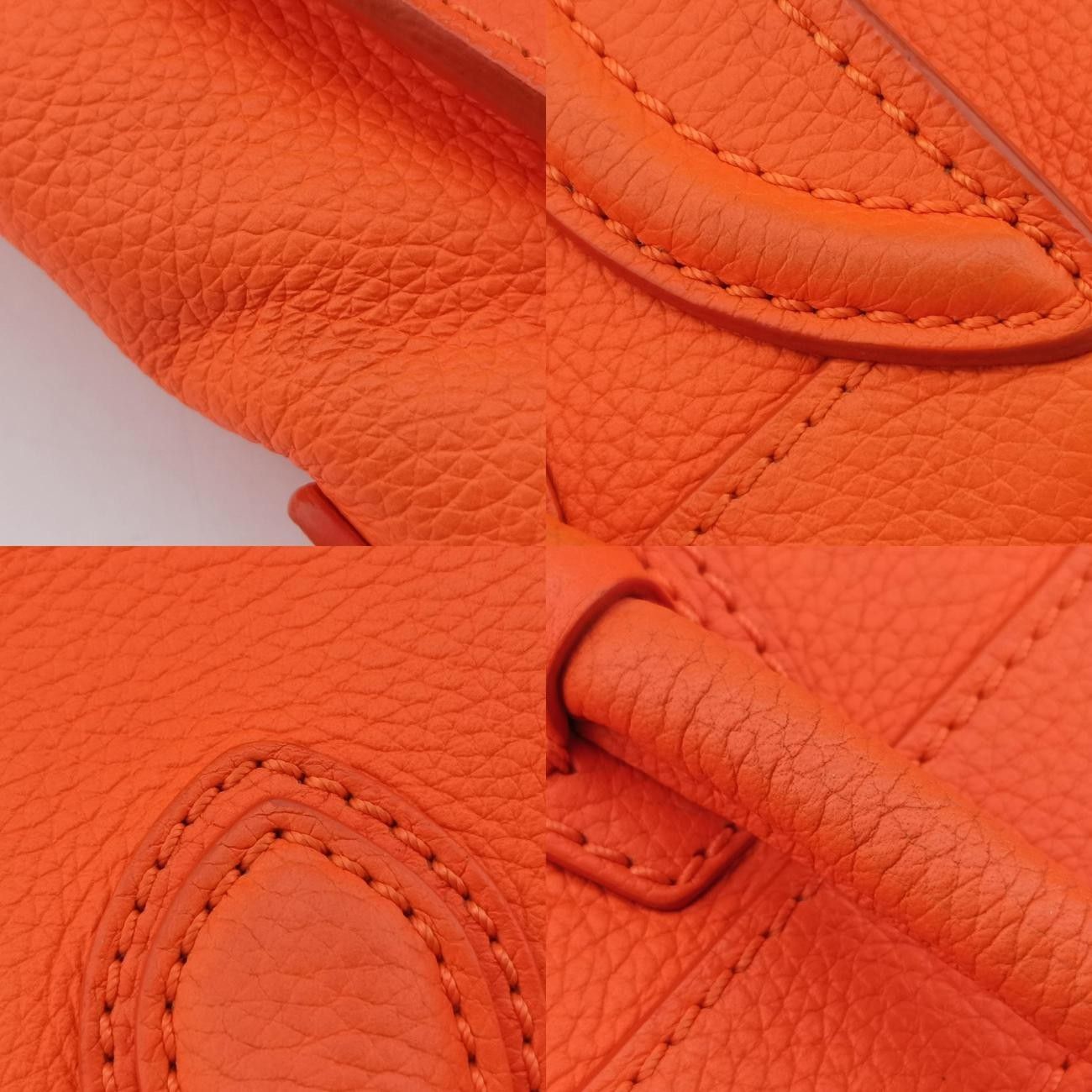 セリーヌCelineラゲージナノショッパーオレンジレザーW-SN-0171