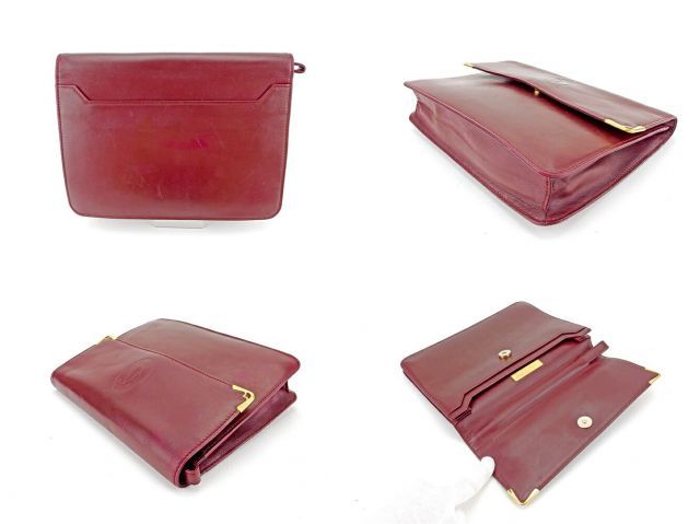 カルティエ クラッチバッグ セカンドバッグ マストライン ボルドー