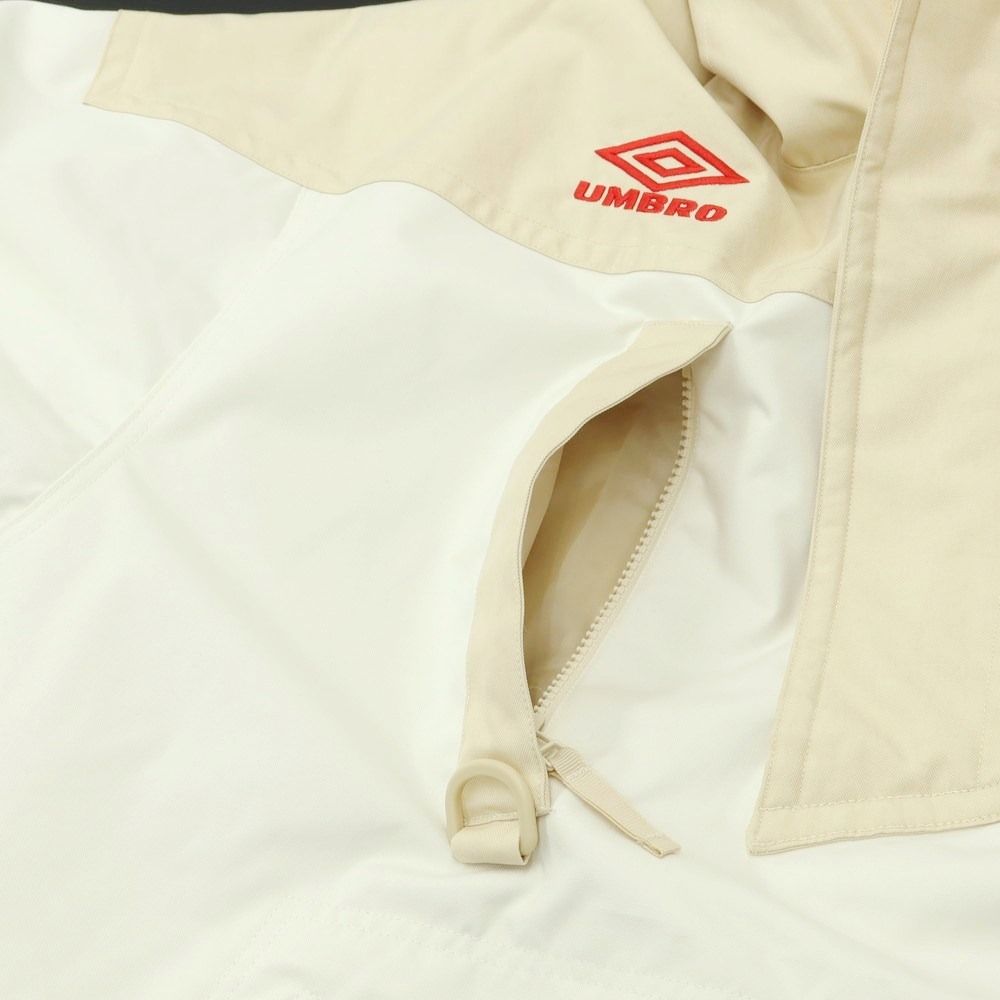 シュプリーム Supreme 2023年春夏 Umbro Hooded Anorak ポリエステル アノラックパーカー 中綿ブルゾン オフホワイトxベージュ【サイズL】【メンズ】