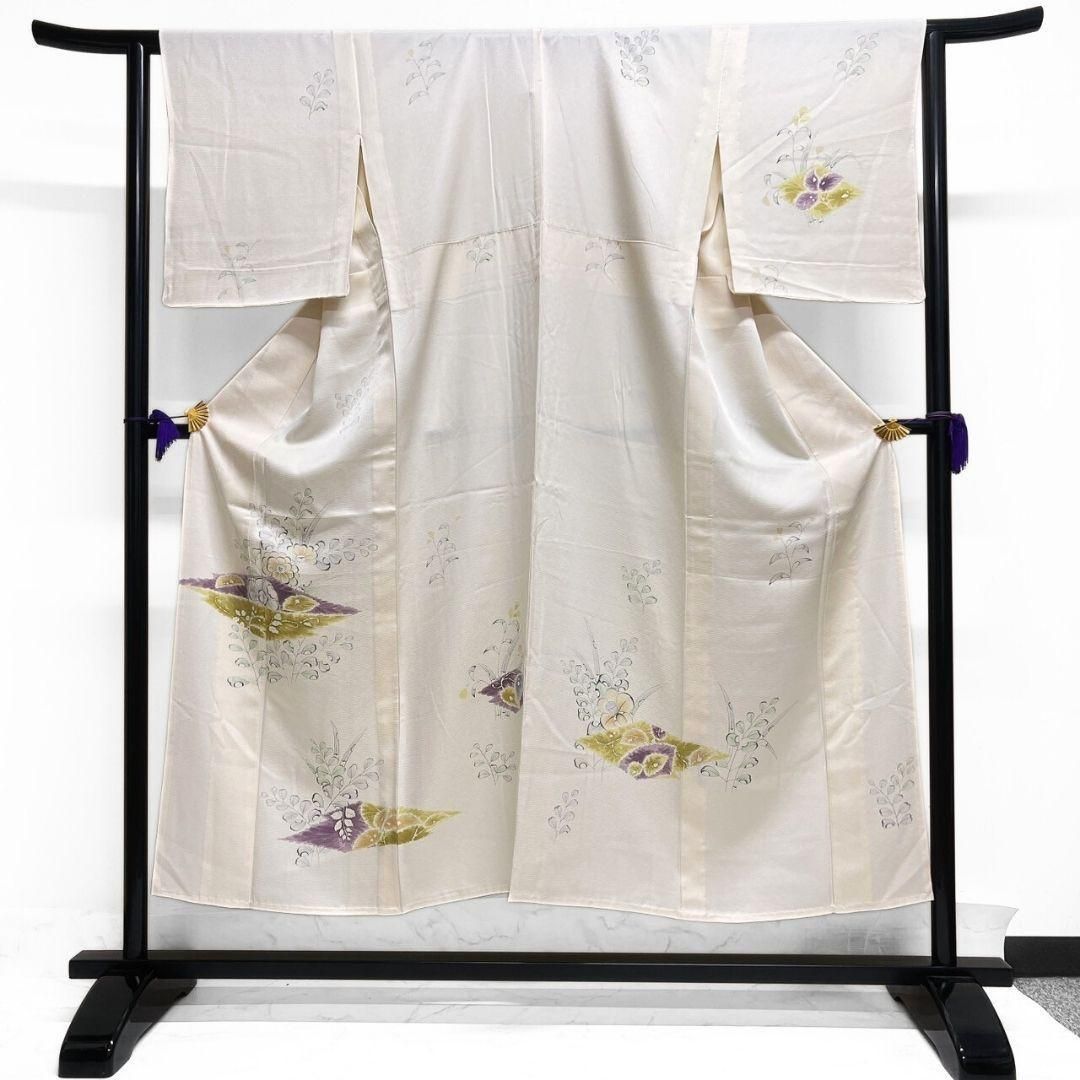 平和屋着物○訪問着 友禅 作家物 花蝶文 暈し染め 金彩 正絹 逸品