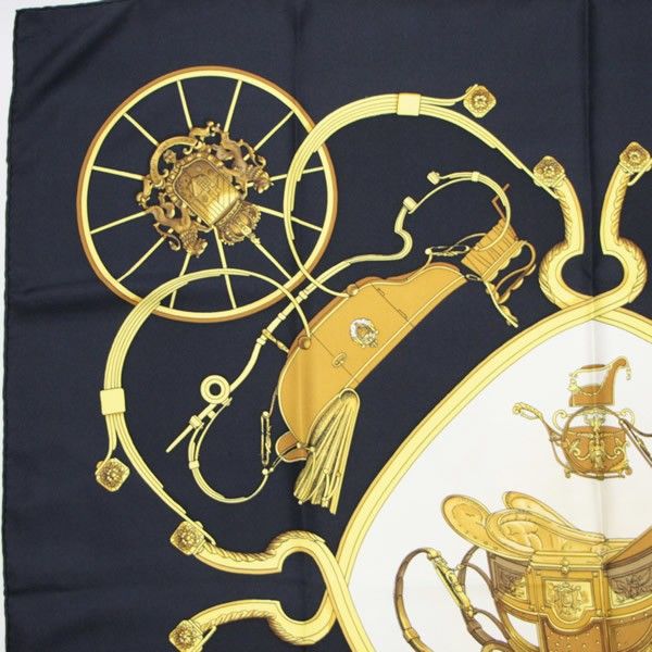 HERMES カレ90 Eperon d'or 大判シルクスカーフ HERMES - HERMES カレ90 Eperon d'or 大判シルクスカーフの通販
