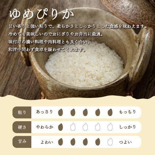 北海道産ゆめぴりか 2kg×5袋 合計10kg令和6年度＞ゆめぴりか10 