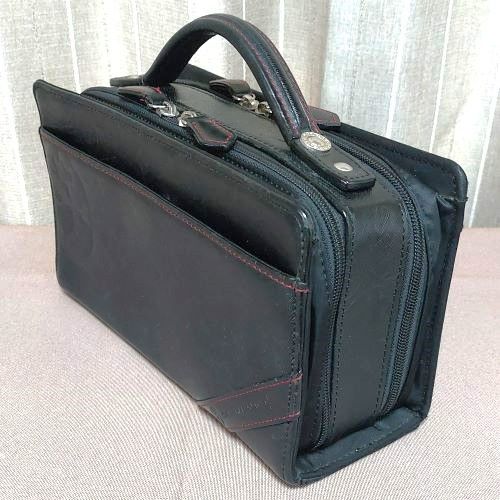 カステルバジャック☆セカンドバッグ☆ドロワット☆型押しブラック☆超  