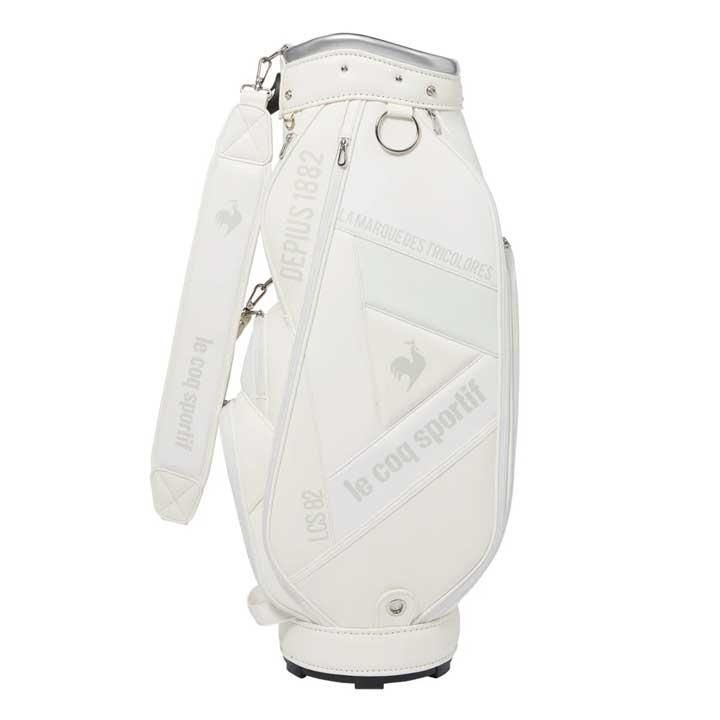全国送料無料 ！ ルコック le coq sportif LG5FCB01M アーカイブデザイン カート キャディバッグ 2025 9.5型 4kg WH00 ホワイト 持ち運び