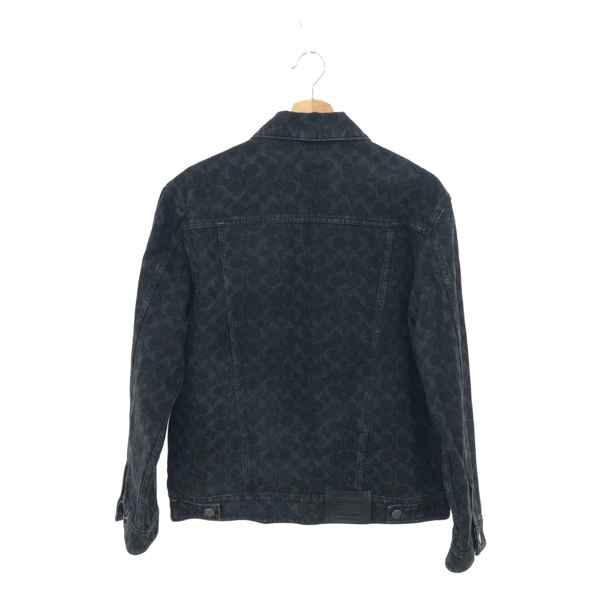 COACH コーチ シグネチャー総柄 デニムジャケット サイズ:S ブラック