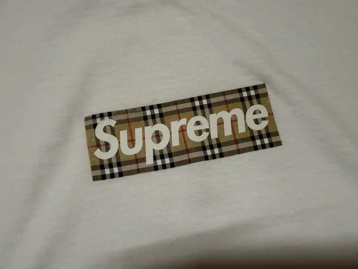 Supreme シュプリーム x BURBERRY バーバリー ボックス ロゴ Tシャツ 白 ー 22SS