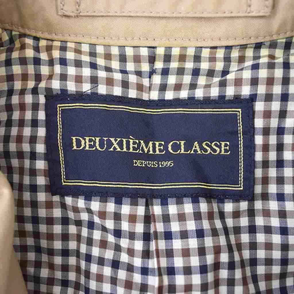 入手困難　DEUXIME CLASSE トレンチコート　32 秋冬春　チェック ドゥーズィエムクラス DEUXIEME CLASSE トレンチコート 裏地