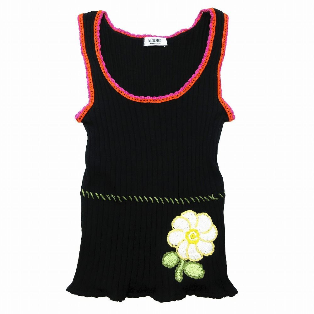MOSCHINO CHEAPANDCHIC 立体花柄ノースリーブニット　専用 2025年最新】モスキーノチープアンドシック レディース ニット
