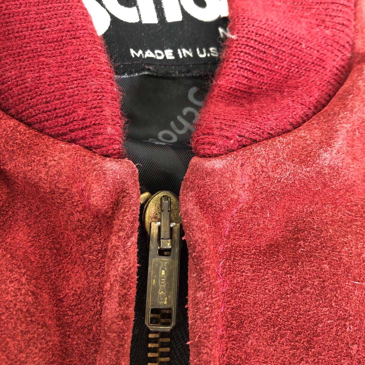 Schott ショット スエードジャケット レッド ブルゾン USサイズ 40 