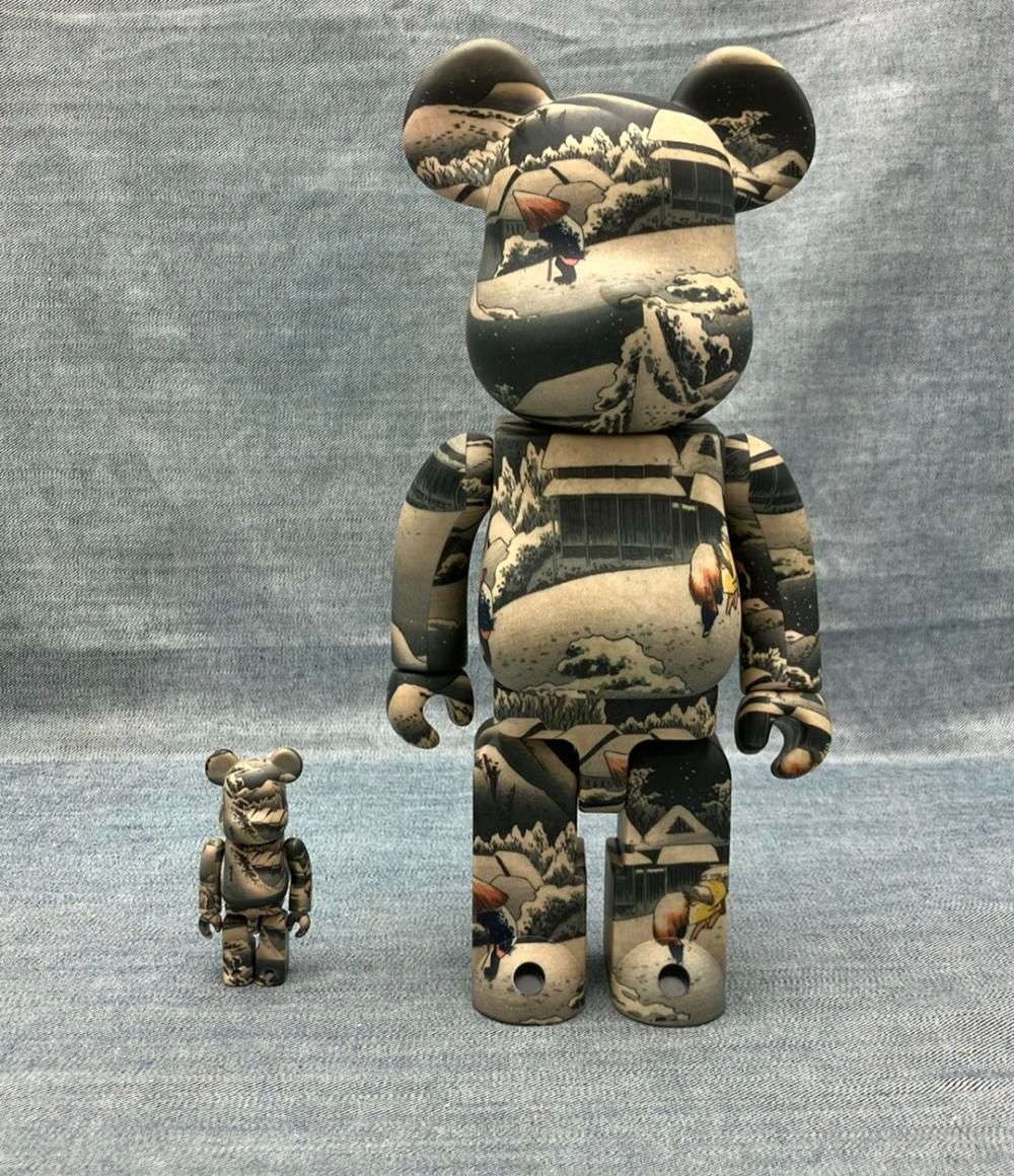 フィギュア BE@RBRICK 100% &amp; 400% 東海道五拾三次 蒲原 歌川広重 メディコムトイ フィギュア BE@RBRICK 100% & 400% 東海道五拾三次 蒲原 歌川