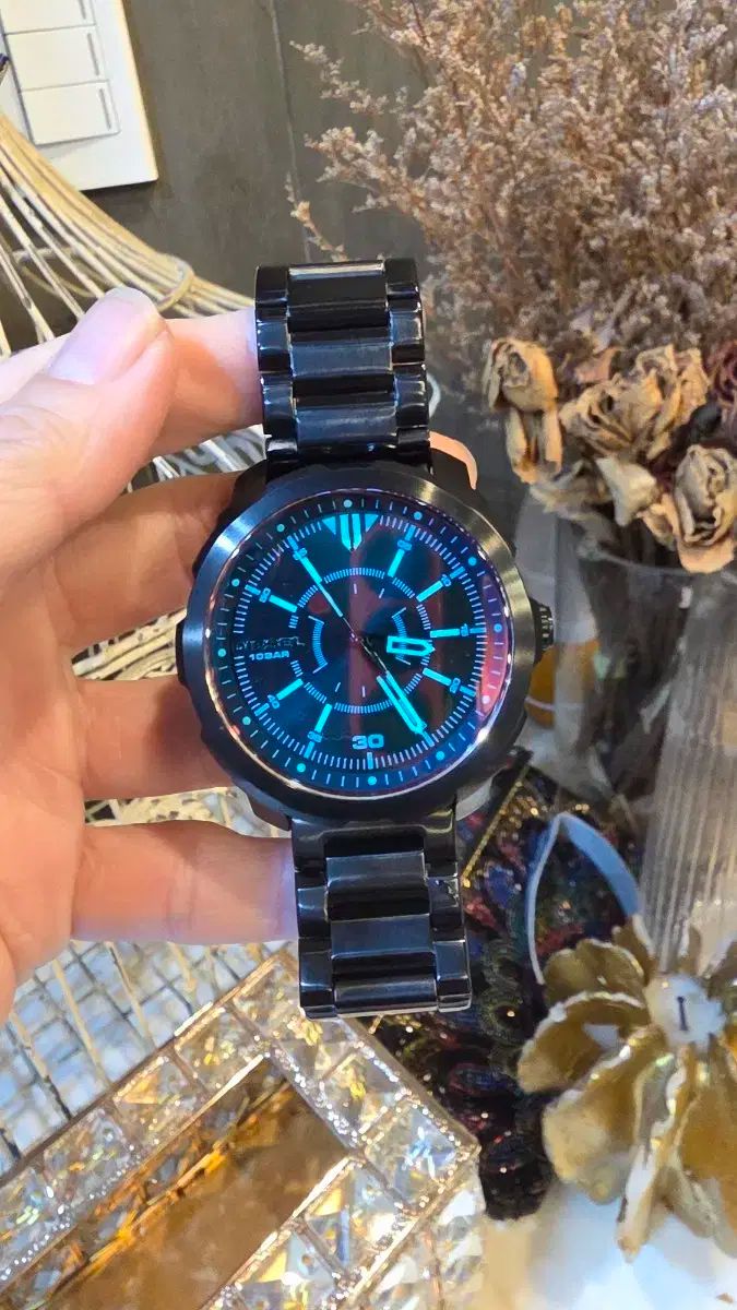 DIESEL ディーゼル メタル 時計 ブラック