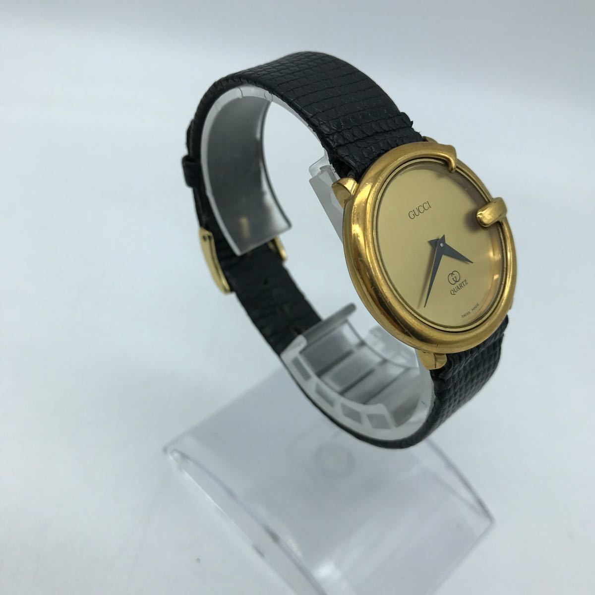 GUCCI グッチ GGロゴ 3600 クォーツ 腕時計 ゴールド文字盤 動作