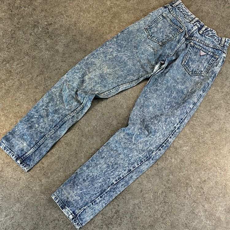 USA製 90s Vintage old guess Chemical Denim Tapered Pants 