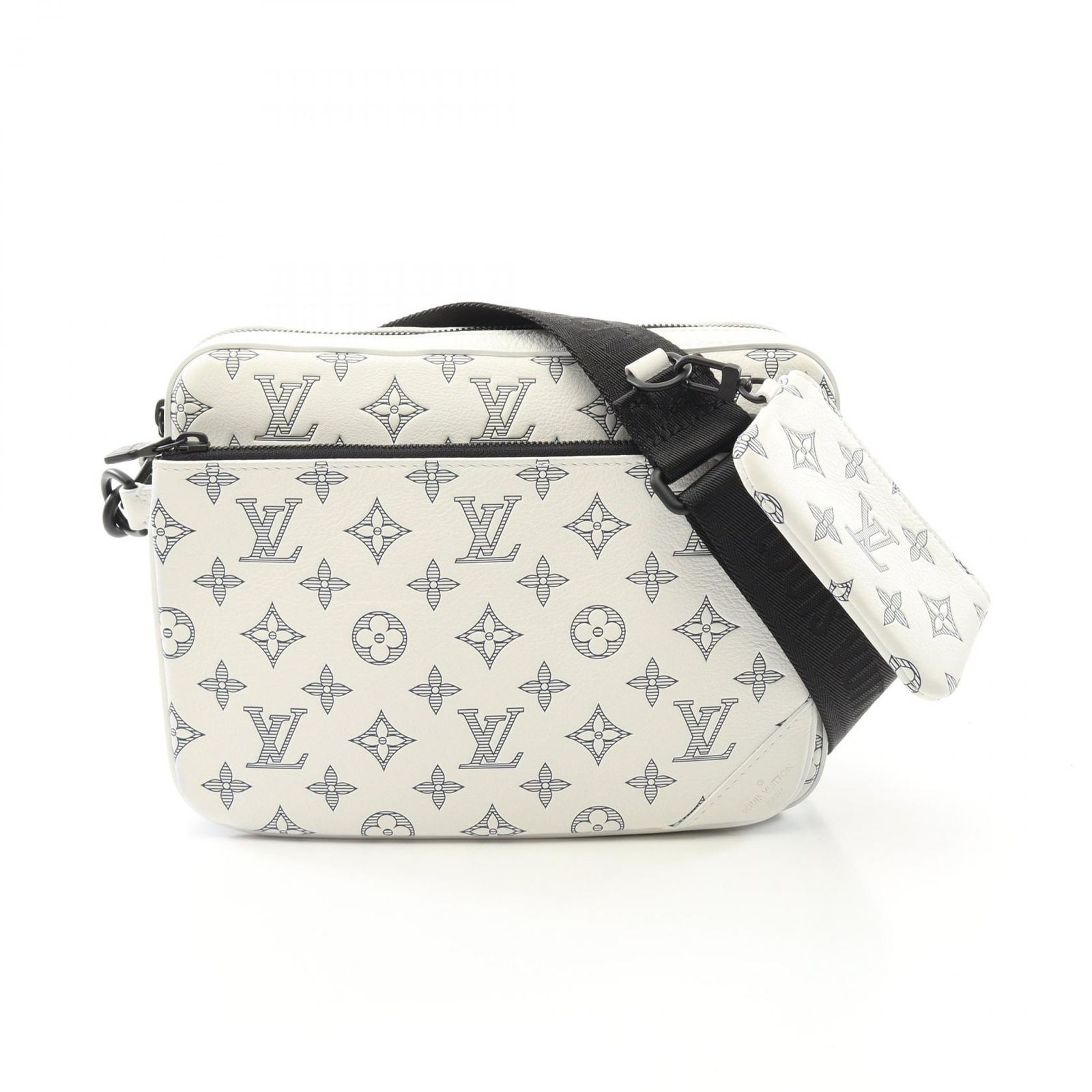 ルイ ヴィトン LOUIS VUITTON ショルダーバッグ トリオ メッセンジャー モノグラムシャドウ ブロン M24754 ブロン レザー トリオ メッセンジャー メンズ Used A