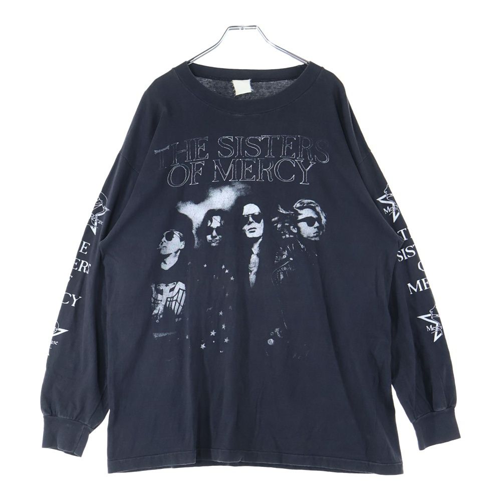 VINTAGE ヴィンテージ 90s THE SISTER OF MERCY L|S シスターオブマシーン フロント アーム プリント Tシャツ 長袖カットソー ブラック