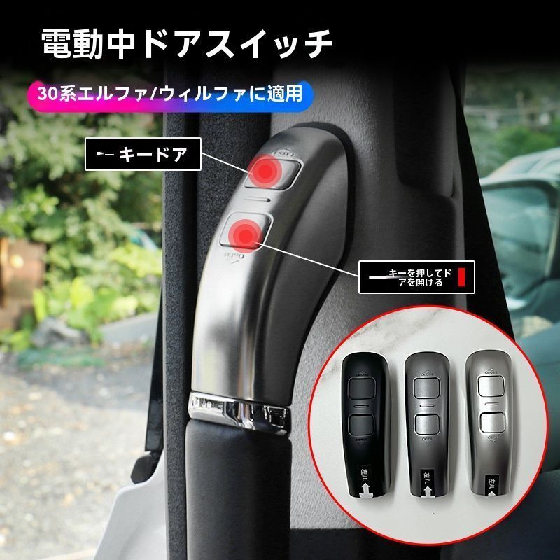 アルファード30系電動スライドドアスイッチ LED付き 選べる色