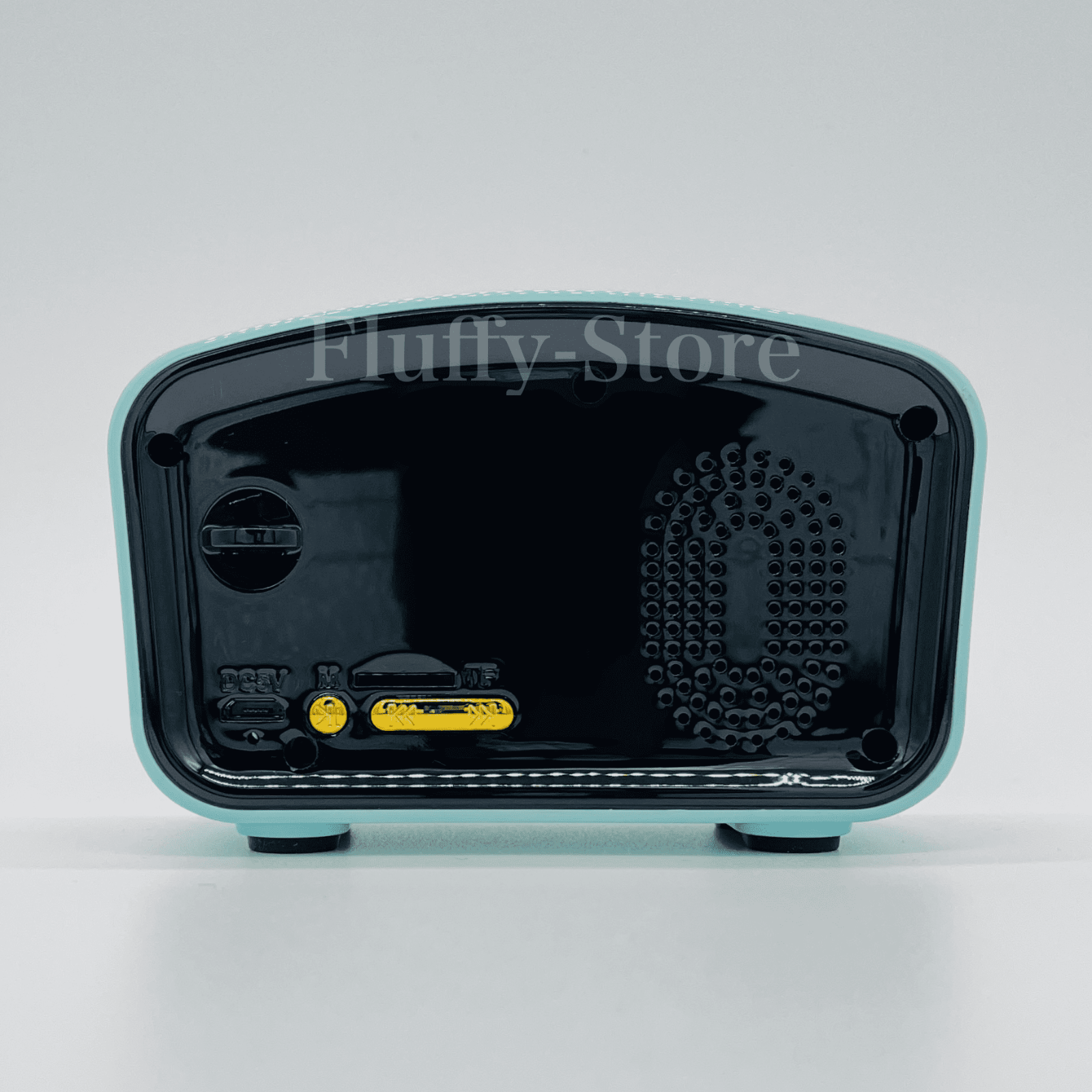 ポータブルFMラジオ　レトロ　ライトブルー　MP3再生　Bluetooth接続《送料無料》
