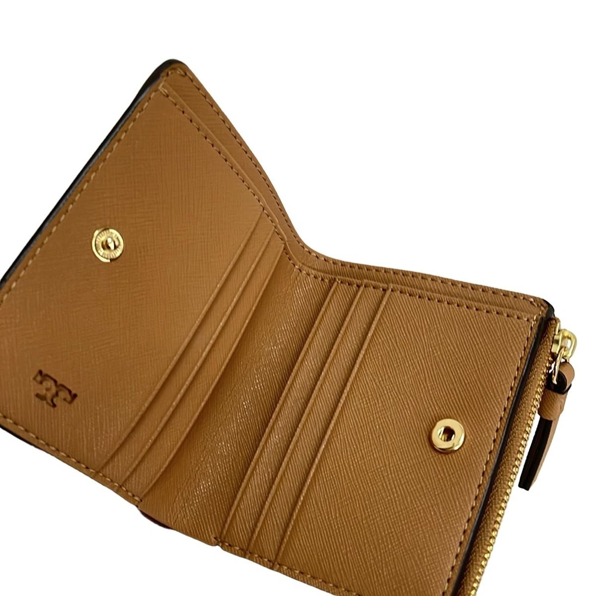 信頼 TORY BURCH(トリーバーチ) 2つ折り財布美品 - ブラウン レザー 小物