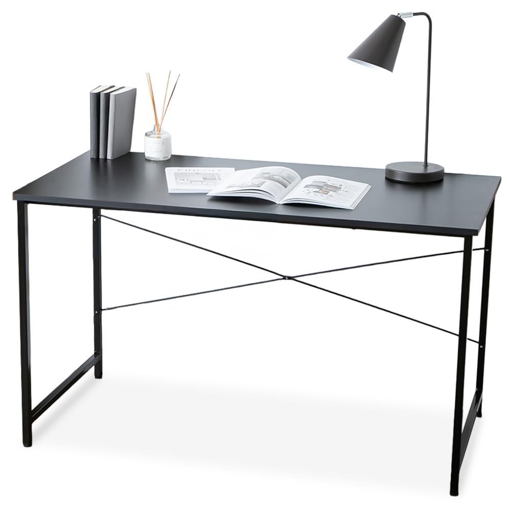 在庫処分 120×60 ワークデスク 勉強机 PBDK-1260 ブラック 奥行60cm 幅120cm ~SMART シンプル パソコンデスク デスク COLLECTION~ 机 組立簡単 アイリスプラザ