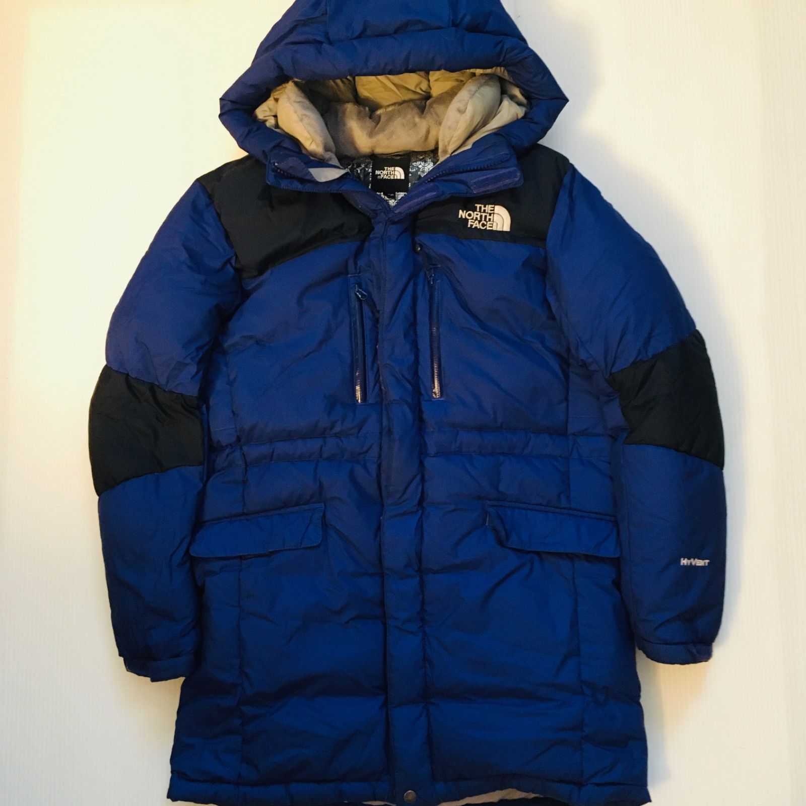 ノースフェイス THE NORTH FACE HYVENT ボーイズ130センチ ツートーン ナイロン ロングダウン ダウンジャケット ダウンパーカー  ブルー×ブラック - メルカリ