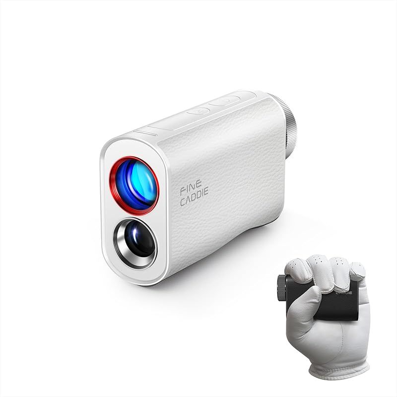 公式 FineCaddie J7 mini ゴルフレーザー距離計 103ｇ最小型 自社史上最軽量 ゴルフ 距離測定器 874yd測定 三角測量 充電式 高低差測定 スロープモードON|OFF PUレザー IPX4防水 高透過率 LCDビューファインダ 0