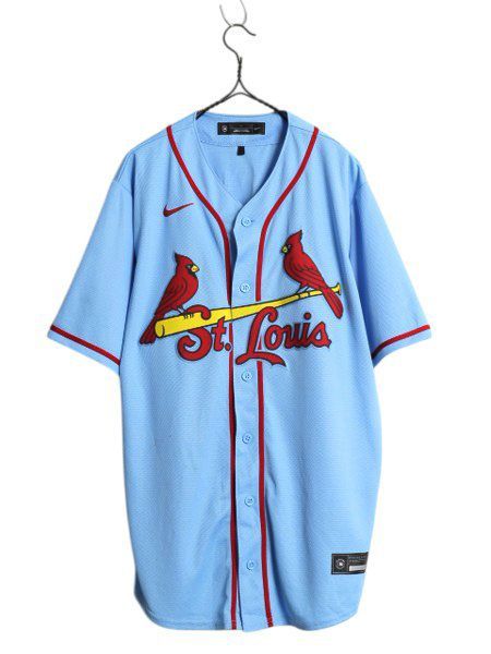 なクーポン配布中! カージナルス ベースボール シャツ メンズ L | MLB オフィシャル ナイキ 大リーグ ユニフォーム ゲームシャツ ジャージ スウッシュ 重ね着