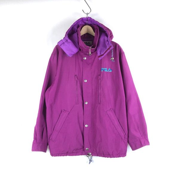 【古着】 FILA フィラ マウンテンパーカー 90年代 パープル系 メンズM 【中古】 n058365