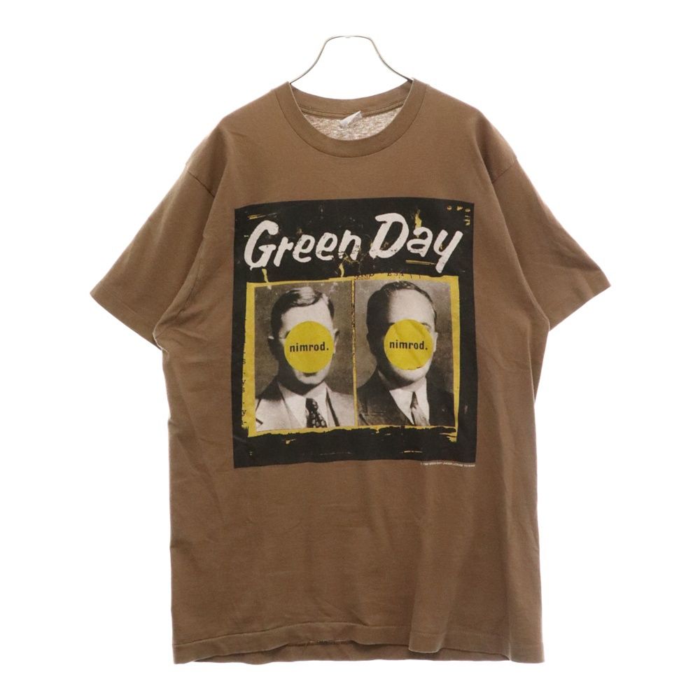 VINTAGE (ヴィンテージ) 90s Green Day Nimrod '98 Tour Tee グリーンデイ フロント プリント Tシャツ 半袖 カットソー ブラウン