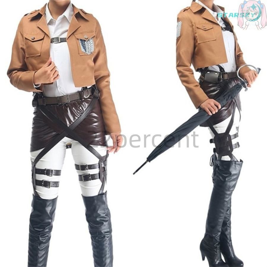 進撃の巨人 エレンイェーガー リヴァイ 兵士長 調査兵団 風 コスプレ衣装 コスプレ服 コスチューム 服 ハロウィン イベント