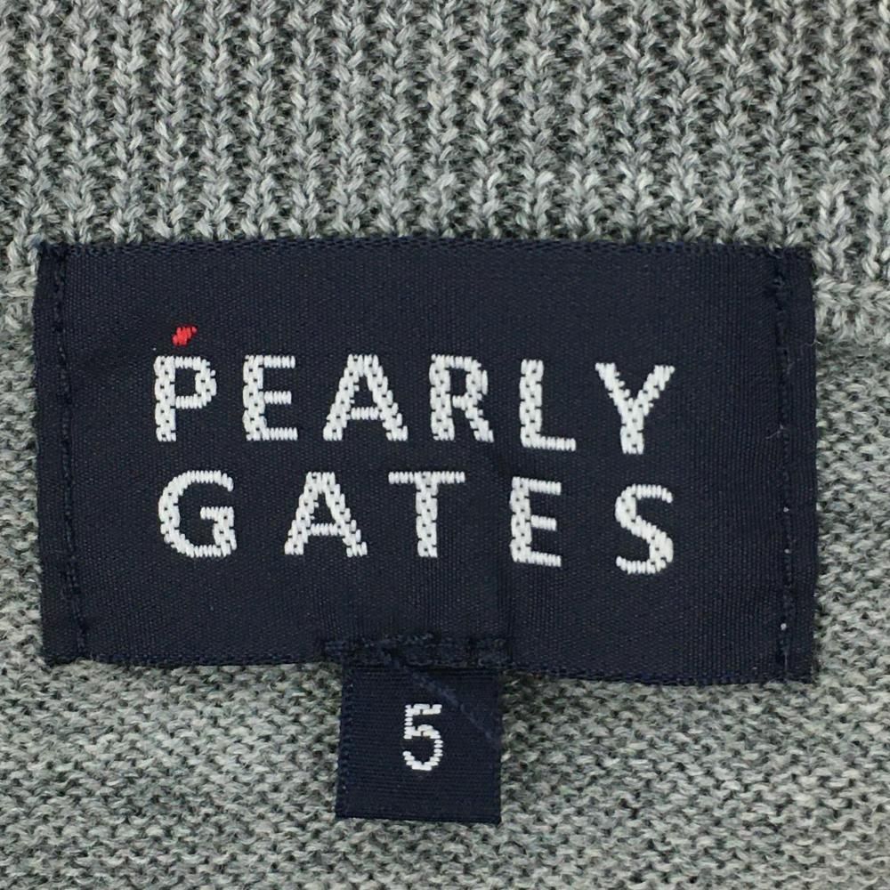 超美品】パーリーゲイツ セーター グレー 小売業者 刺しゅうワッペン