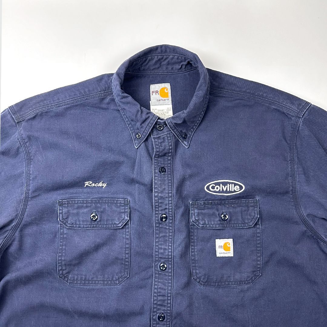 Carhartt カーハート ダックシャツ ワークシャツ XL ネイビー 紺