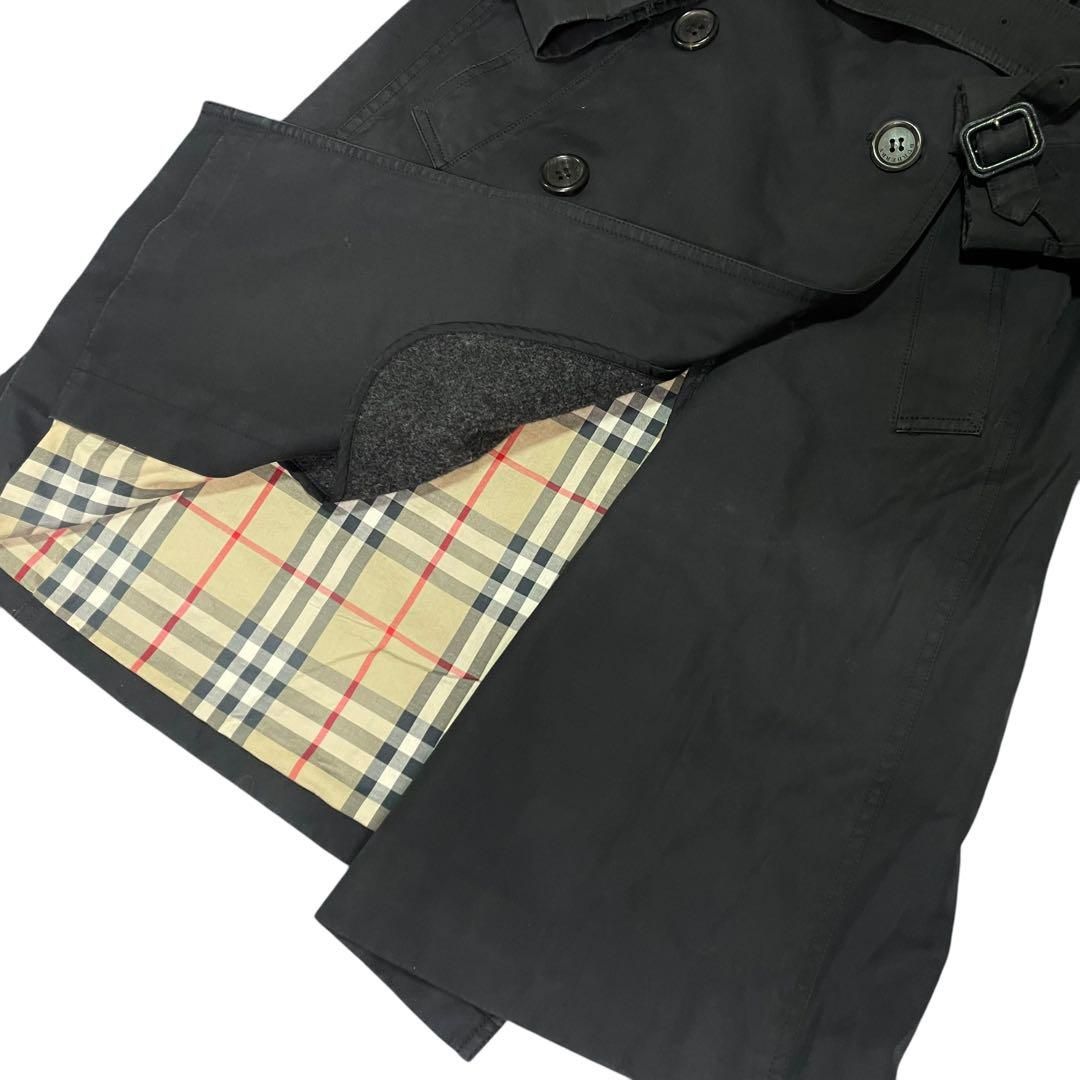 バーバリー　ケンジントン　トレンチコート　ノバチェック　黒 BURBERRY バーバリー Kensington ケンジントン トレンチコート