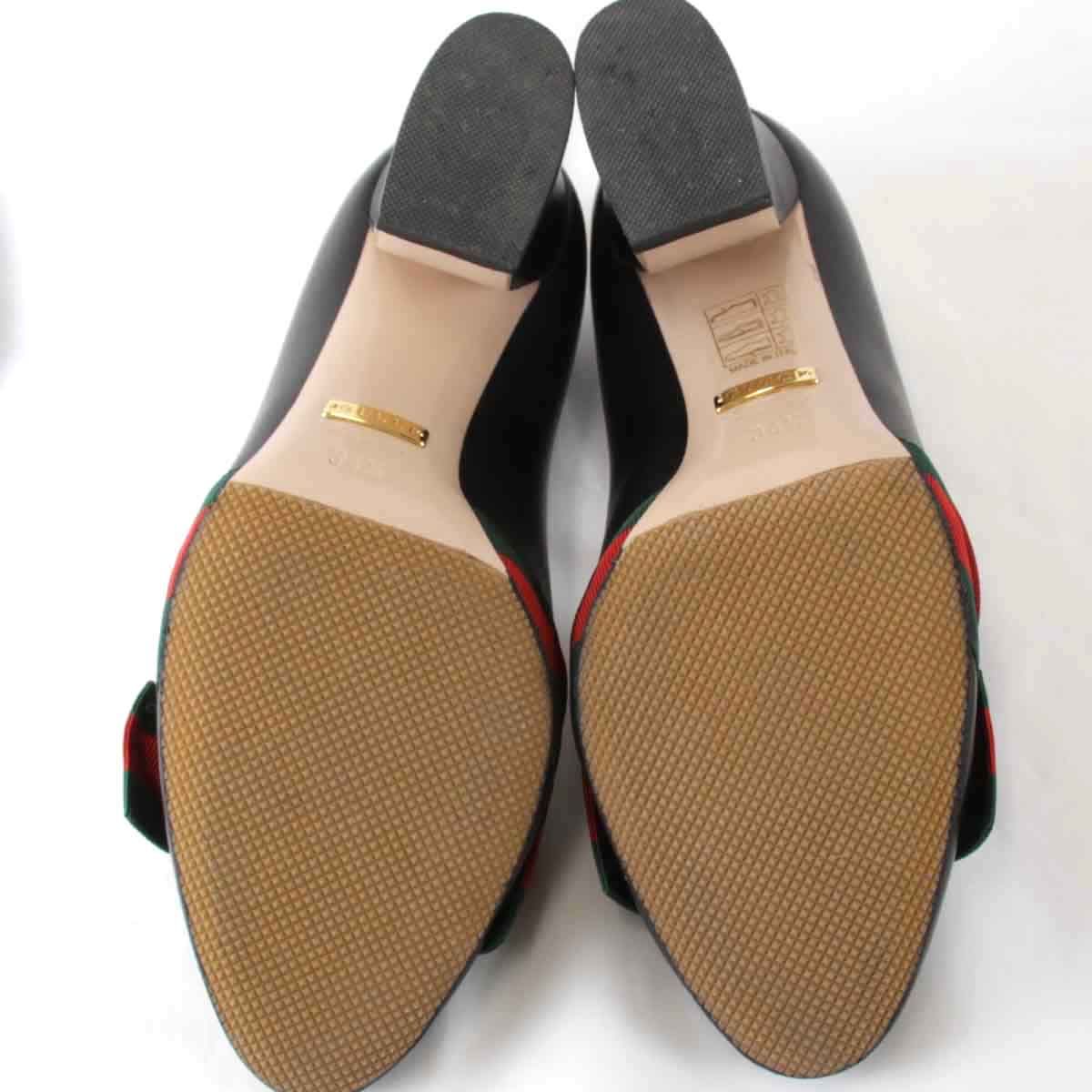 美品『USED』 グッチ シェリーラインパンプス 34 1/2 パンプス レザー