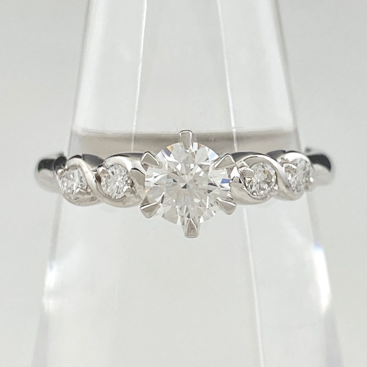 ダイヤモンド デザインリング プラチナ メレダイヤ 指輪 リング 12号