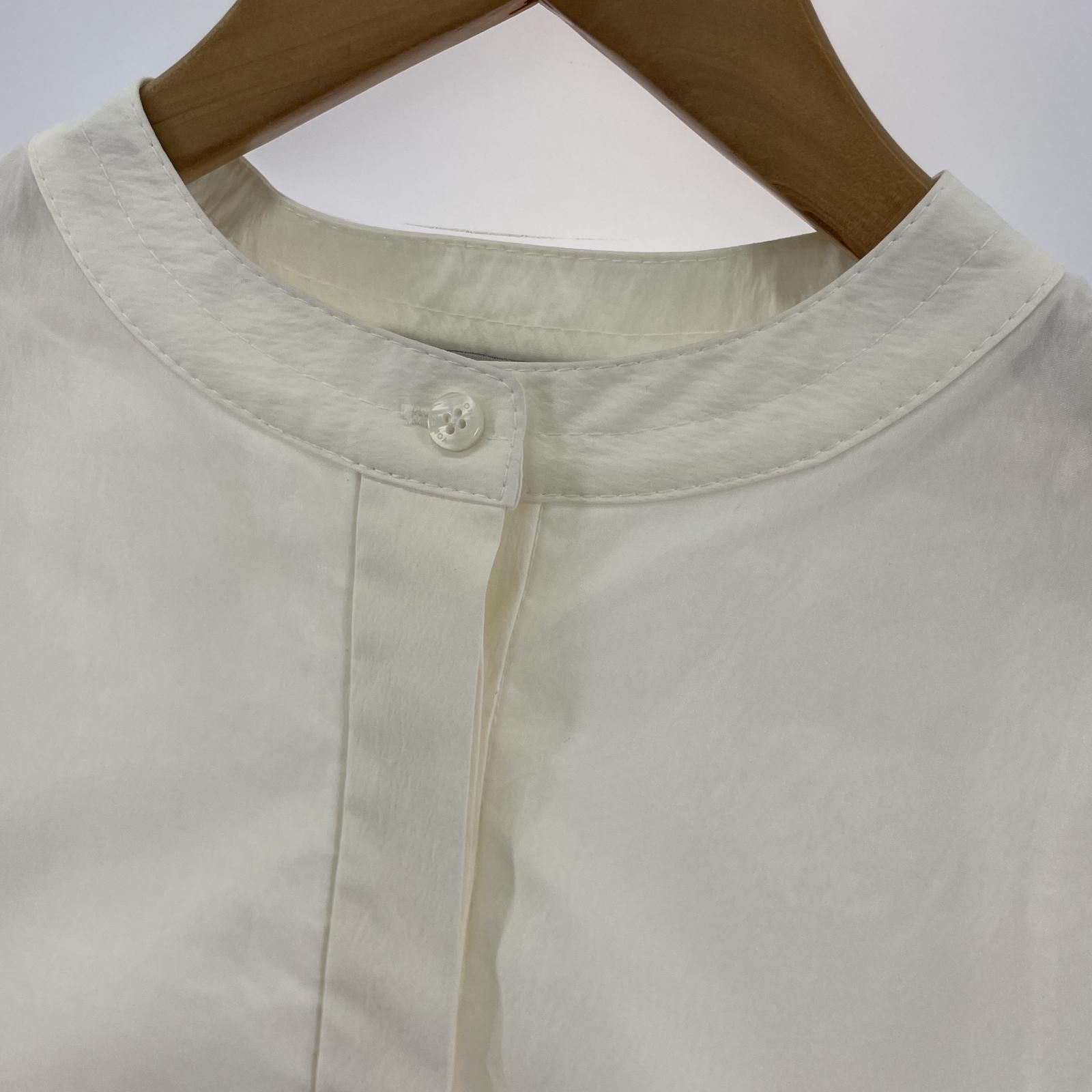 yonfa オーガンジーダブルシャツホワイト