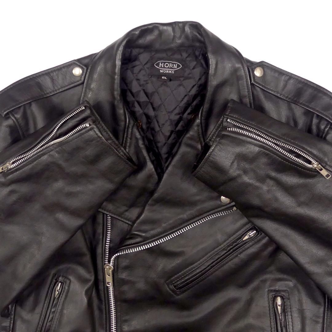 HORN WORKS ホーンワークス ダブルライダースジャケット 特大 6L