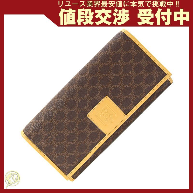 セリーヌ 二つ折り長財布 マカダム ダークブラウン 中古 - メルカリ 