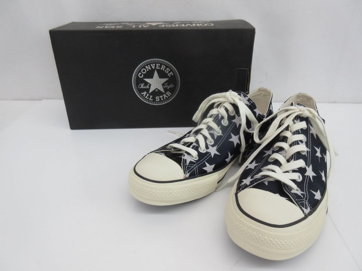 ♥ コンバース CONVERSE 西陣織 星 ローカットスニーカー 30cm ネイビー メンズ