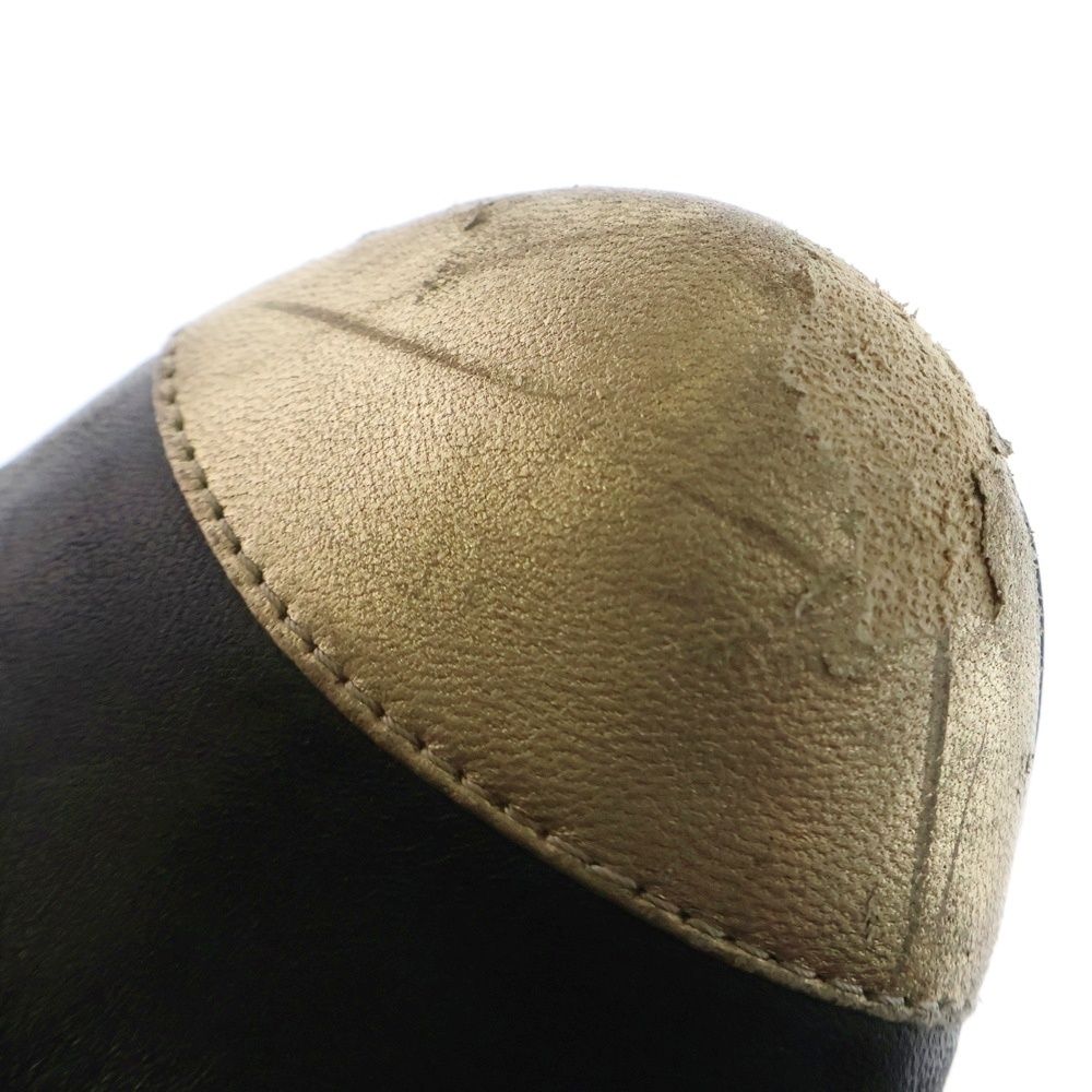 CHANEL シャネル ココマーク レザー ショートブーツ ブラック|ゴールド レディース KIN-KAAI_COM