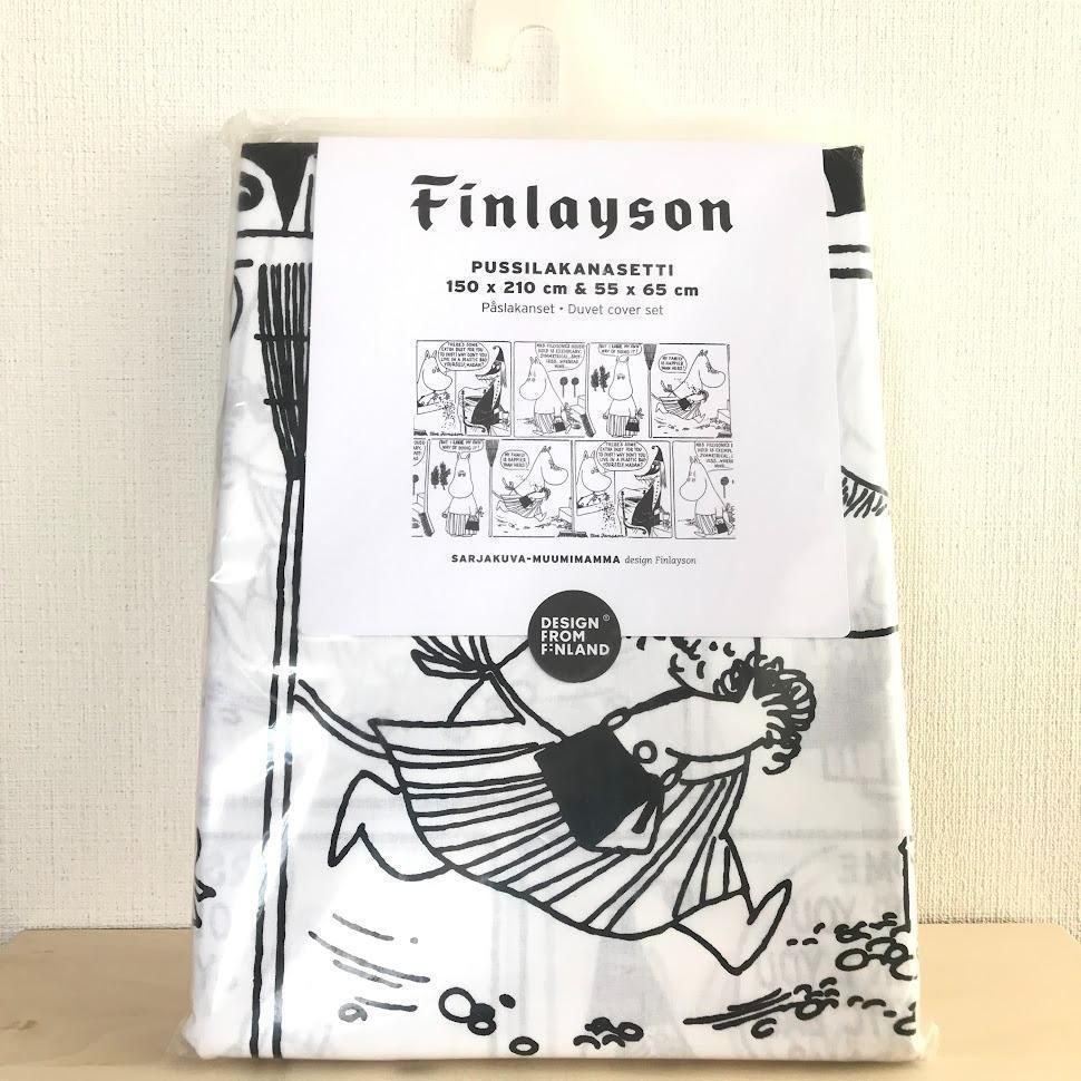 Finlayson ムーミンママ コミック絵柄の布団 枕カバー150×210cｍ-