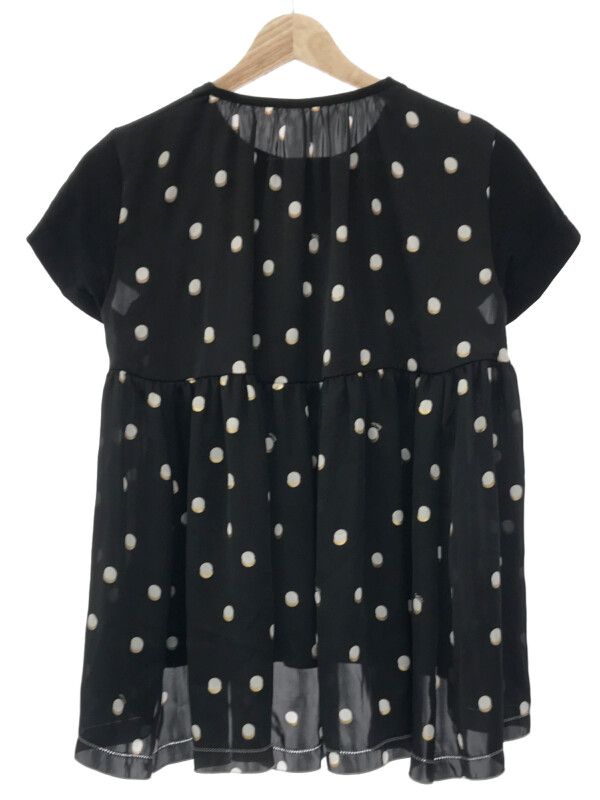 【人気】サカイ☆20SS ポルカドット ドッキング Tシャツ ブラウス ブラック sacai サカイ 20SS Polka Dot T-Shirt ポルカドット ドッキング