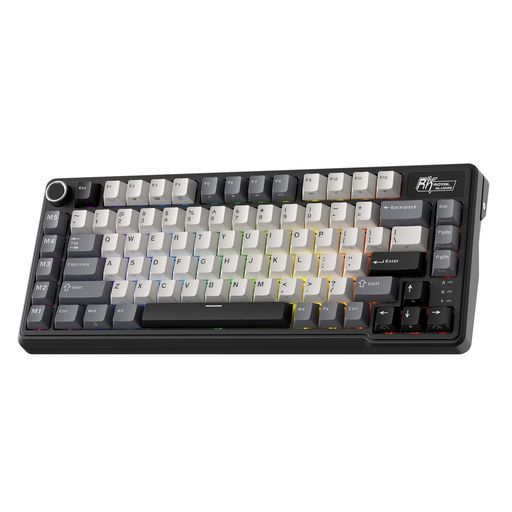 RKROYALKLUDGEL75メカニカルキーボード ガスケットアセンブリ ボタン|マクロキー タッチ ネームプレート トライモードBT|2.4G|USB-C75%